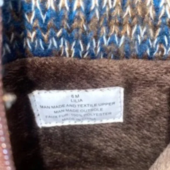 Sporto Lilia Women's Duck Winter Waterproof Boot Tan/Navy Size 6 - Picture 6 of 7